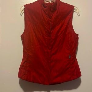 Vintage Faconnable Red Water Resistant Vest Size S